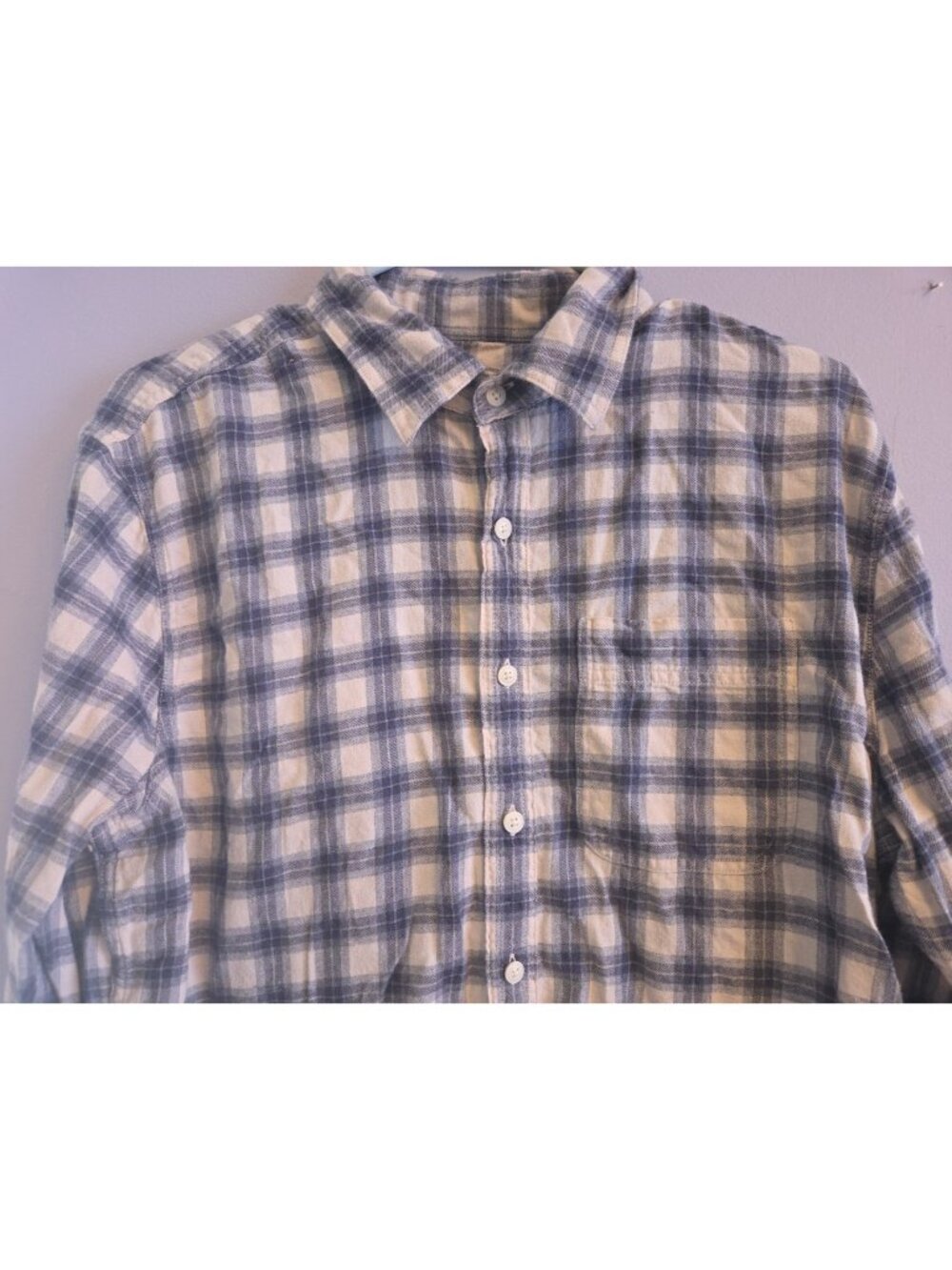 Mens American Eagle Multicolor Plaid Flannel Long Sleeve Shirt Size Medium